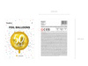 Balon foliowy - Okrągły - 50th Birthday! - Złoty - 45cm