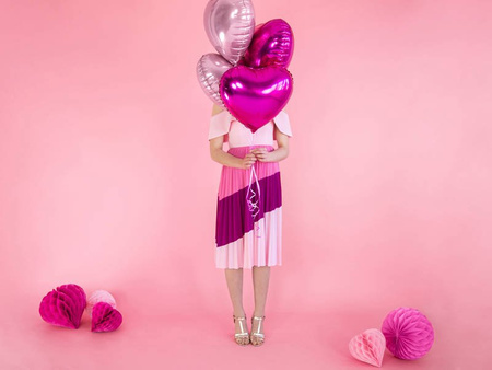 Balon foliowy - Serce - Ciemnoróżowe - 45 cm